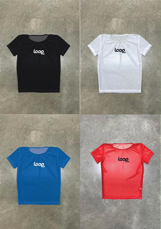 Blusa Mesh Manga corta Loop