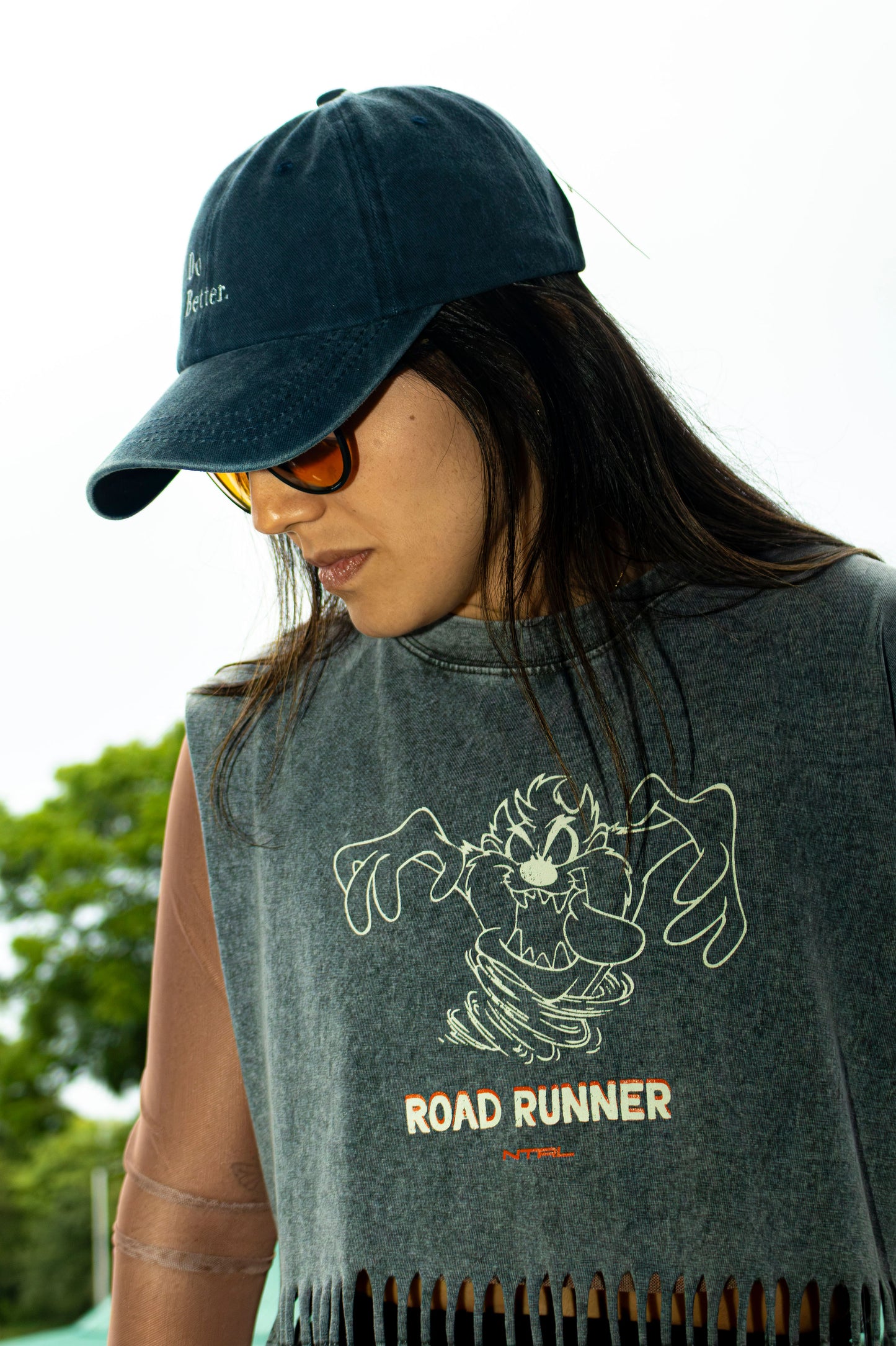 Road Runner Women's Washed Tank Crop top