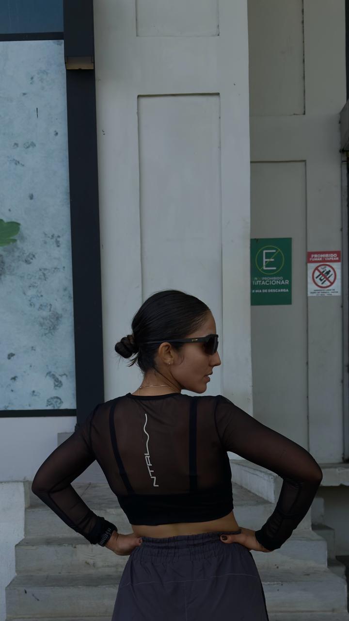 Mesh Long Sleeve Top